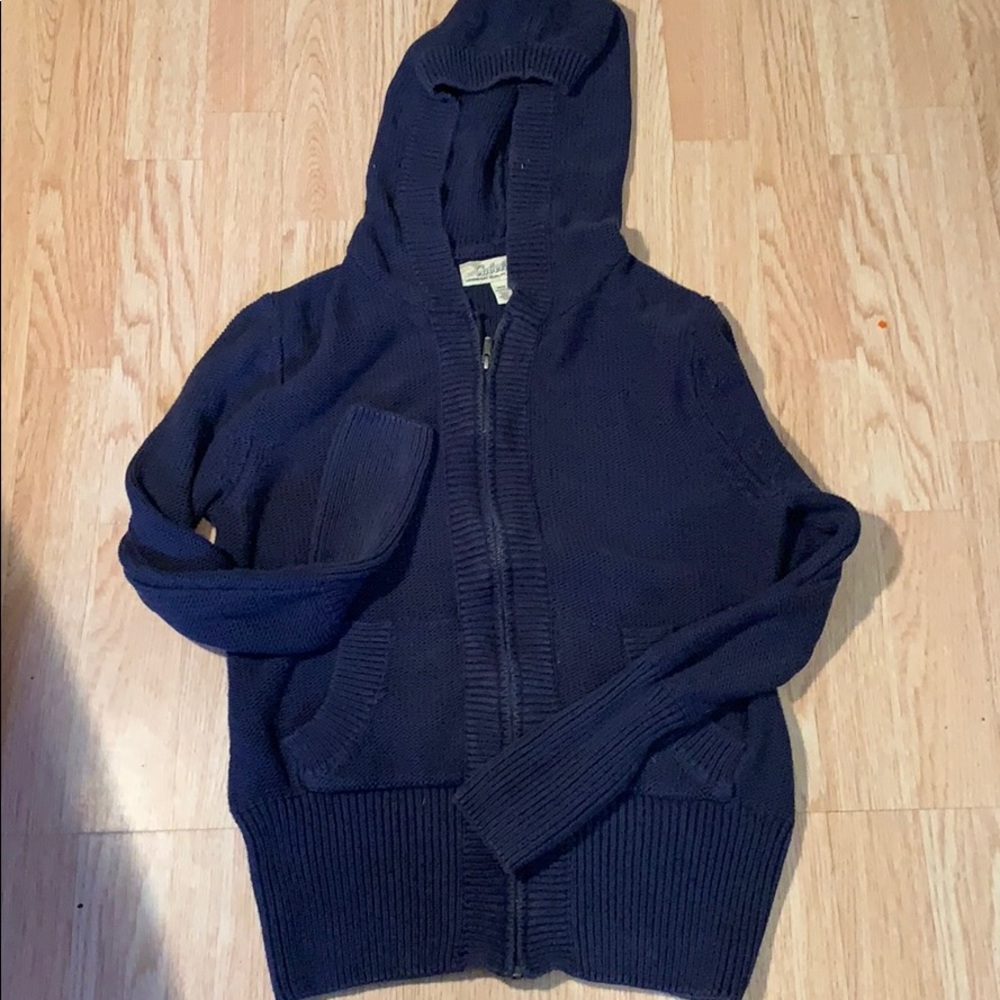 Cabela’s Sweater Navy Blue Zip Down Medium